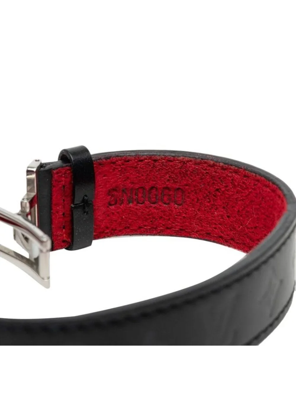 Louis Vuitton Monogram Voeu Good Luck Bracelet Bangle Black Noir Leather Metal
